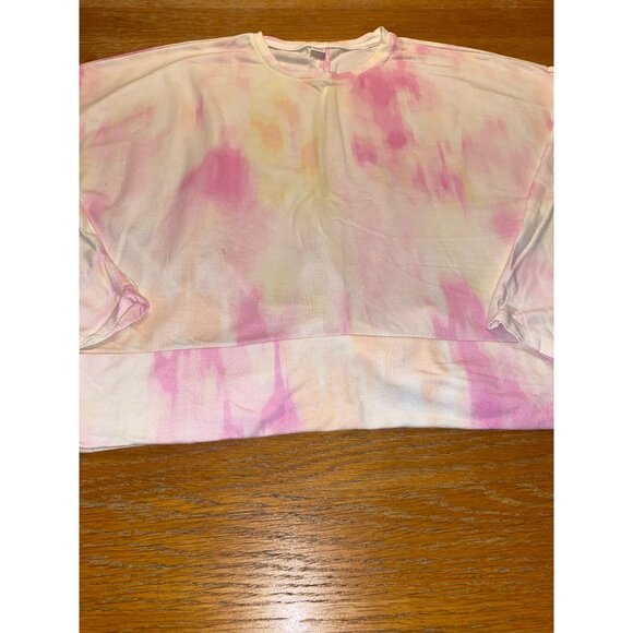 Tie-Dye Long Sleeve Crewneck Sweatshirt With Twist Back - Picture 3 of 5